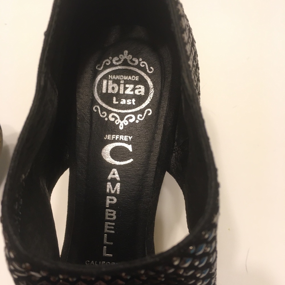 Jeffrey Campbell Rally Black Suede Studded Heels - Picture 6 of 8